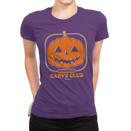 Carve Club - Womens Premium T-Shirts RIPT Apparel Small / Purple Rush