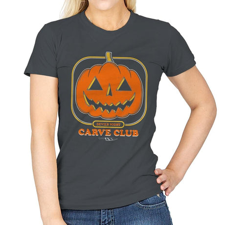 Carve Club - Womens T-Shirts RIPT Apparel Small / Charcoal