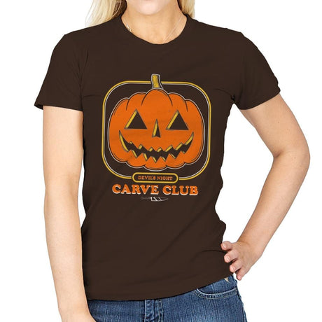 Carve Club - Womens T-Shirts RIPT Apparel Small / Dark Chocolate