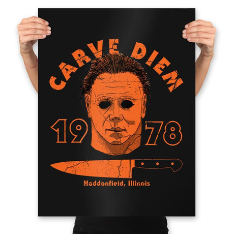 Carve Diem! - Prints Posters RIPT Apparel 18x24 / Black