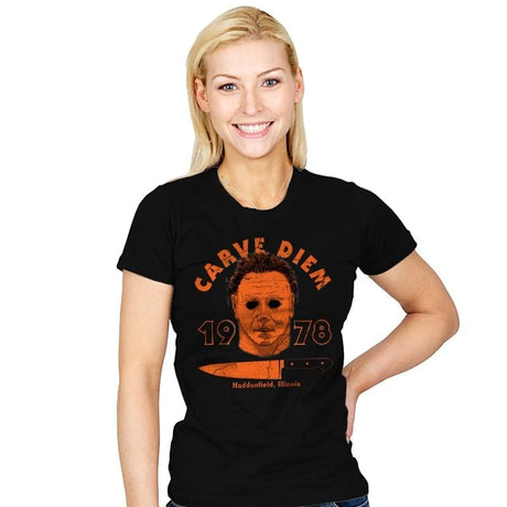 Carve Diem! - Womens T-Shirts RIPT Apparel Small / Black