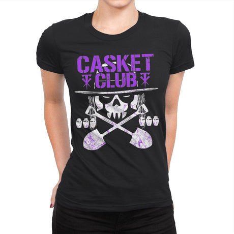 Casket Club Forever - Womens Premium T-Shirts RIPT Apparel Small / Black