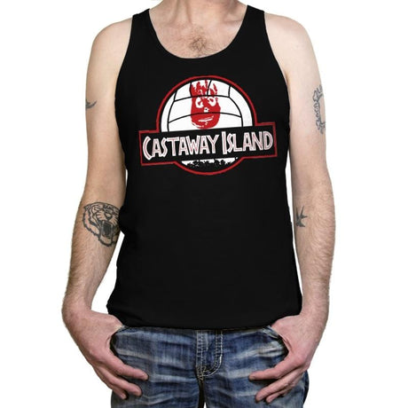 Cast Away Island - Tanktop Tanktop RIPT Apparel X-Small / Black