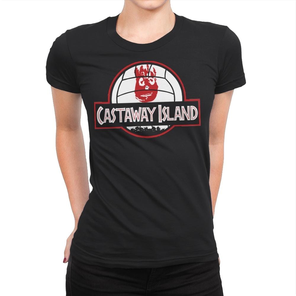 Cast Away Island - Womens Premium T-Shirts RIPT Apparel Small / Black