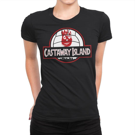 Cast Away Island - Womens Premium T-Shirts RIPT Apparel Small / Black