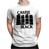 Castle Black Flag - Mens Premium T-Shirts RIPT Apparel Small / White