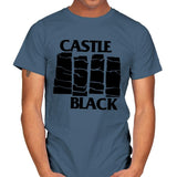 Castle Black Flag - Mens T-Shirts RIPT Apparel Small / Indigo Blue