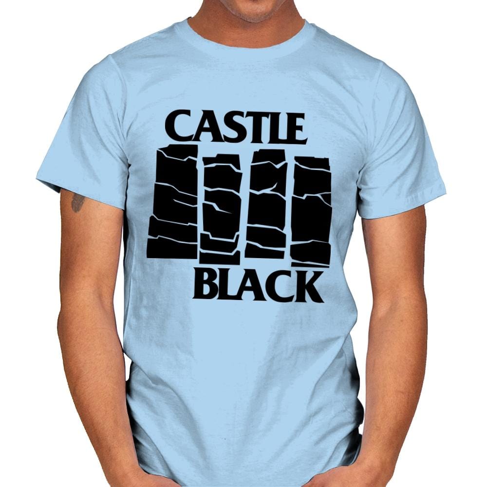 Castle Black Flag - Mens T-Shirts RIPT Apparel Small / Light Blue