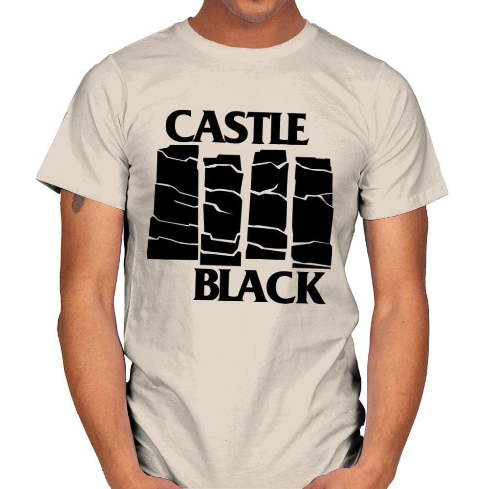 Castle Black Flag - Mens T-Shirts RIPT Apparel Small / Natural