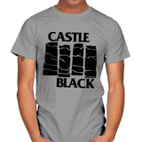 Castle Black Flag - Mens T-Shirts RIPT Apparel Small / Sport Grey