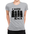 Castle Black Flag - Womens Premium T-Shirts RIPT Apparel Small / Heather Grey