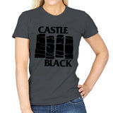 Castle Black Flag - Womens T-Shirts RIPT Apparel Small / Charcoal