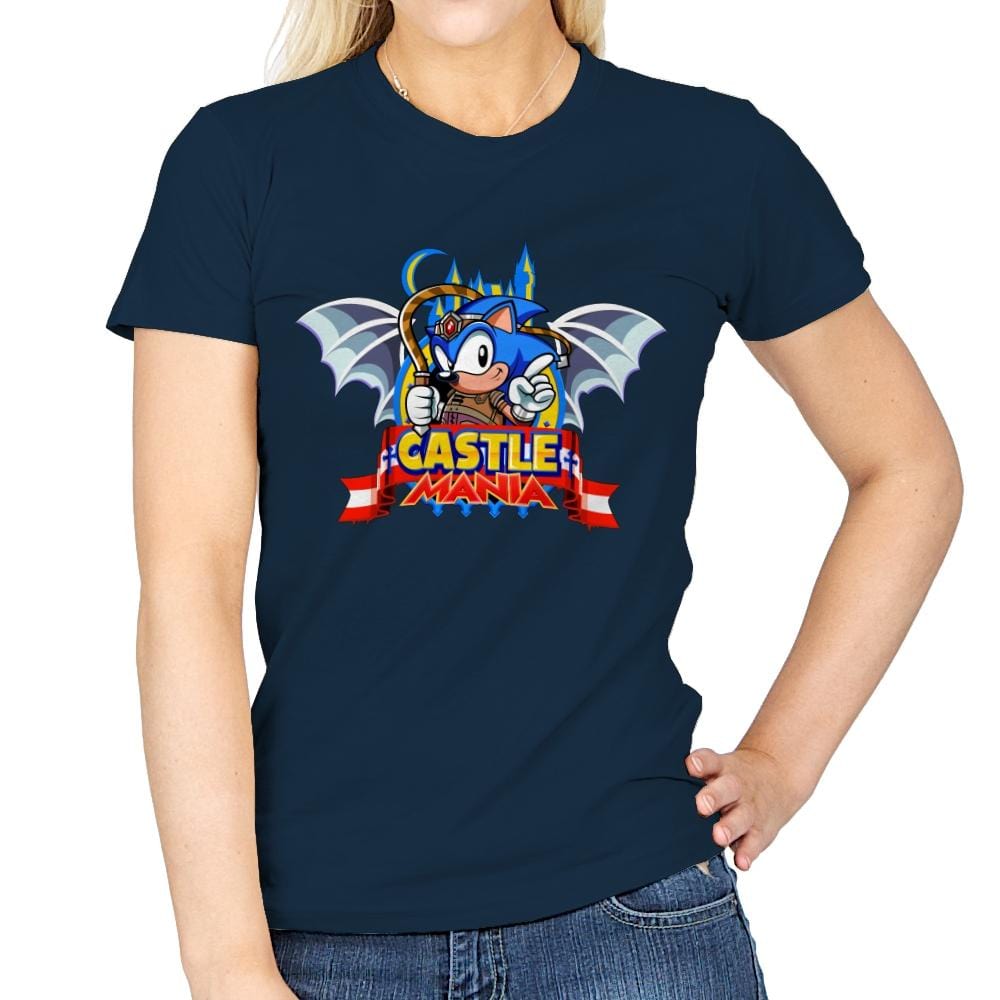 Castle Mania - Womens T-Shirts RIPT Apparel Small / Navy