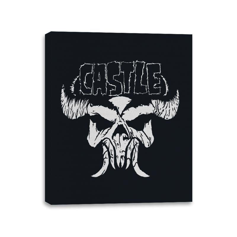 Castle Skull - Canvas Wraps Canvas Wraps RIPT Apparel 11x14 / Black