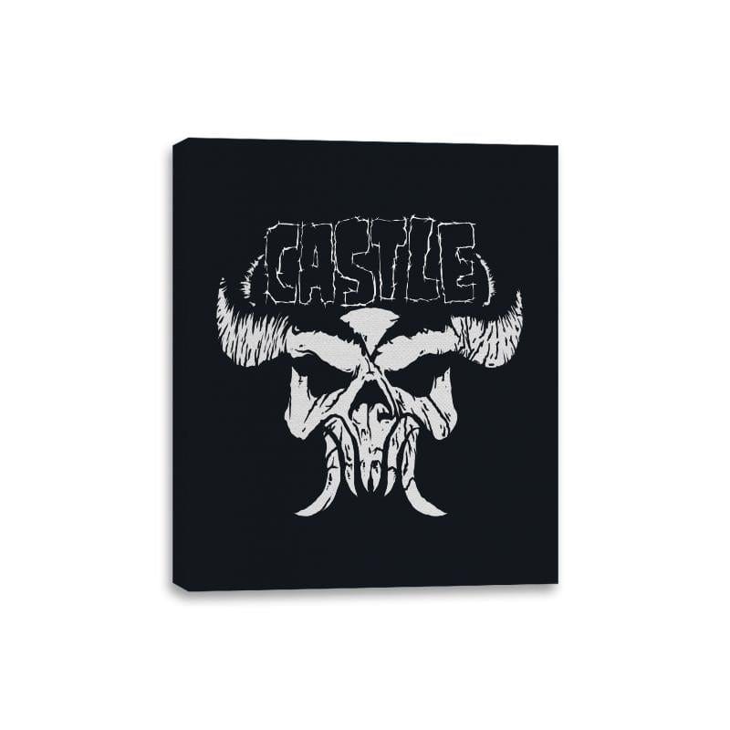 Castle Skull - Canvas Wraps Canvas Wraps RIPT Apparel 8x10 / Black