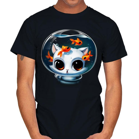 Castronaut Cat - Mens T-Shirts RIPT Apparel Small / Black