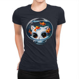 Castronaut Cat - Womens Premium T-Shirts RIPT Apparel Small / Midnight Navy