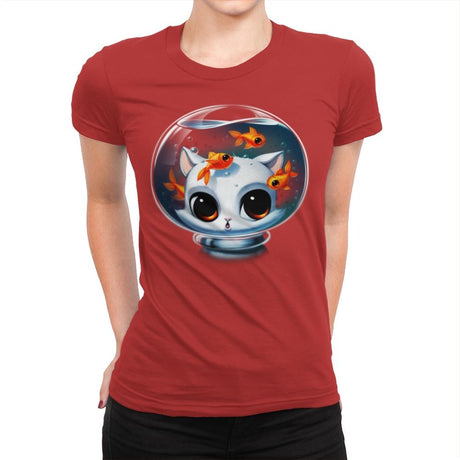 Castronaut Cat - Womens Premium T-Shirts RIPT Apparel Small / Red