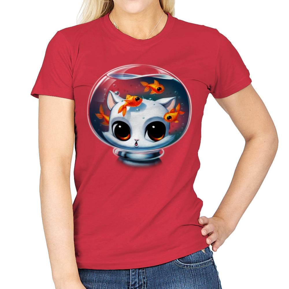 Castronaut Cat - Womens T-Shirts RIPT Apparel Small / Red