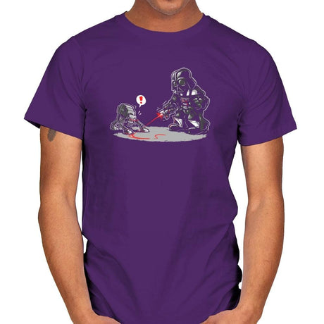 Cat-At Distraction - 80s Blaarg - Mens T-Shirts RIPT Apparel Small / Purple