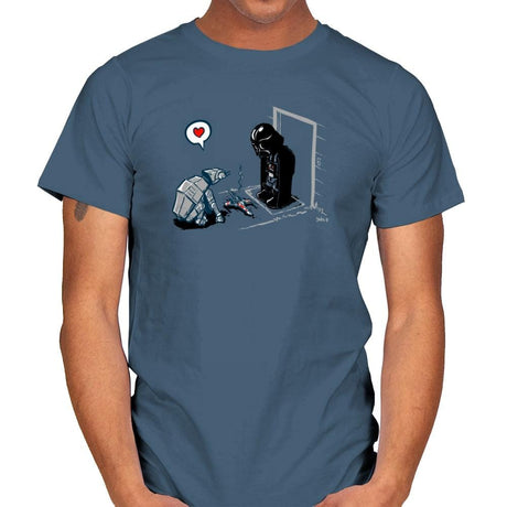 Cat-At Gift - 80s Blaarg - Mens T-Shirts RIPT Apparel Small / Indigo Blue