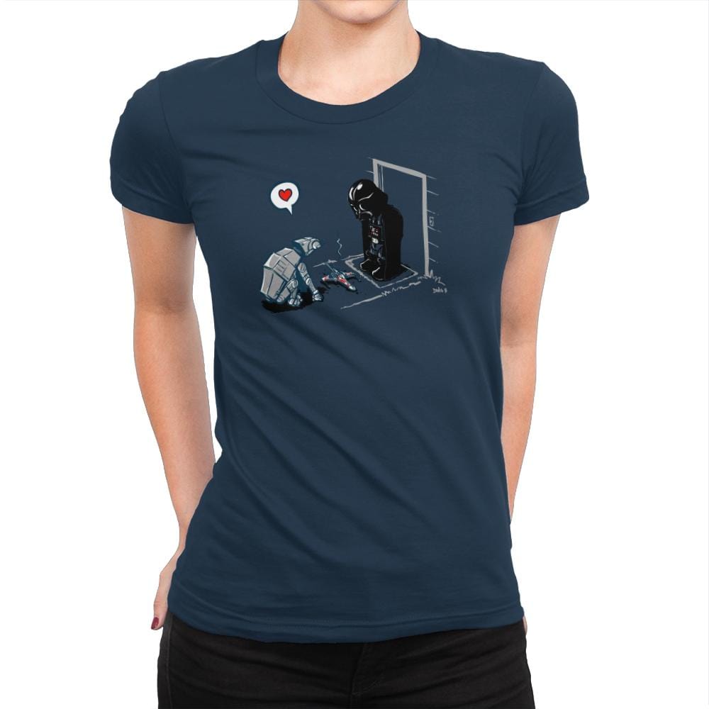 Cat-At Gift - 80s Blaarg - Womens Premium T-Shirts RIPT Apparel Small / Midnight Navy