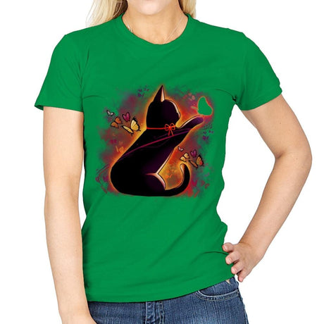 Cat Butterflies - Womens T-Shirts RIPT Apparel Small / Irish Green