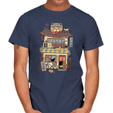 Cat Cafe - Mens T-Shirts RIPT Apparel Small / Navy