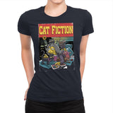 Cat Fiction - Womens Premium T-Shirts RIPT Apparel Small / Midnight Navy