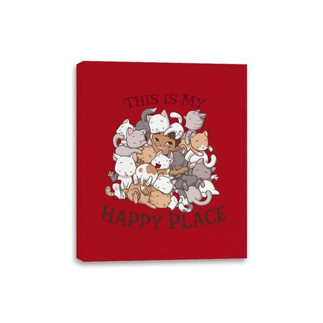 Cat Hoarder - Canvas Wraps Canvas Wraps RIPT Apparel 8x10 / Red