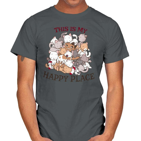Cat Hoarder - Mens T-Shirts RIPT Apparel Small / Charcoal