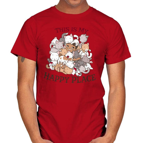 Cat Hoarder - Mens T-Shirts RIPT Apparel Small / Red