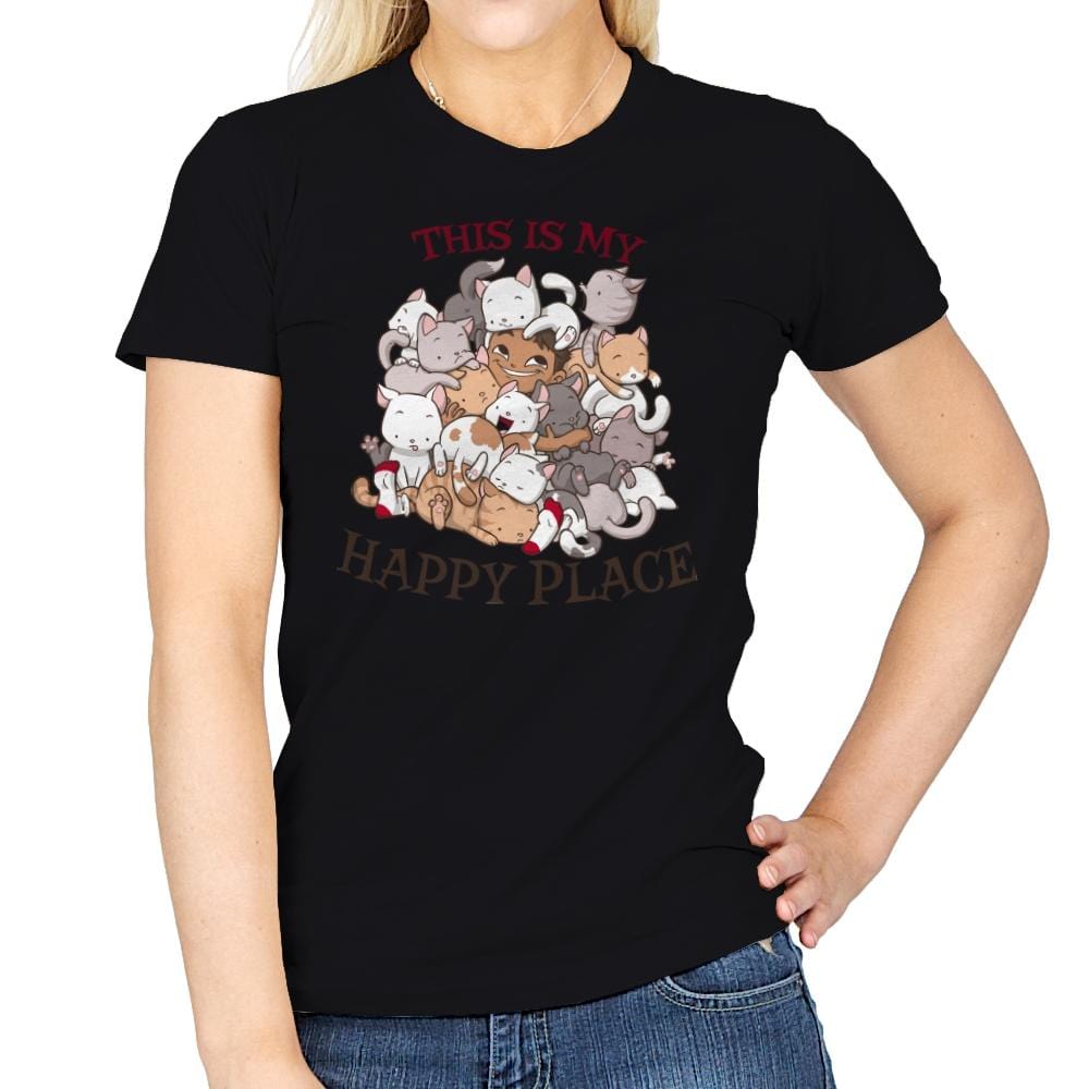 Cat Hoarder - Womens T-Shirts RIPT Apparel Small / Black