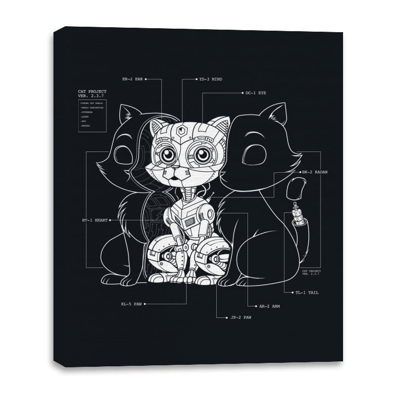 Cat Inside - Canvas Wraps Canvas Wraps RIPT Apparel 16x20 / Black
