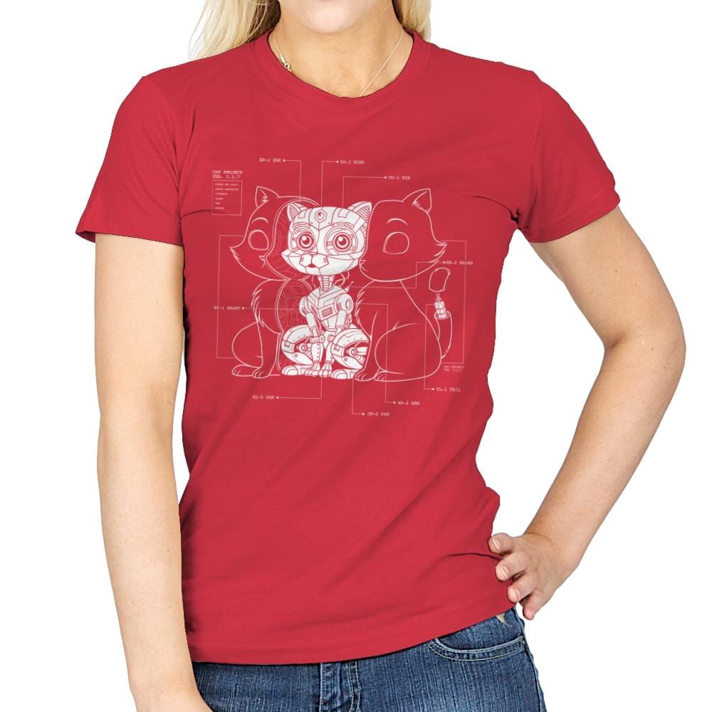 Cat Inside - Womens T-Shirts RIPT Apparel Small / Red
