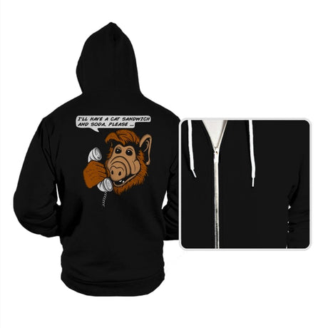 Cat Sandwich and Soda - Hoodies Hoodies RIPT Apparel Small / Black