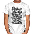 Cat Skull Party - Mens T-Shirts RIPT Apparel Small / White