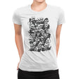 Cat Skull Party - Womens Premium T-Shirts RIPT Apparel Small / White
