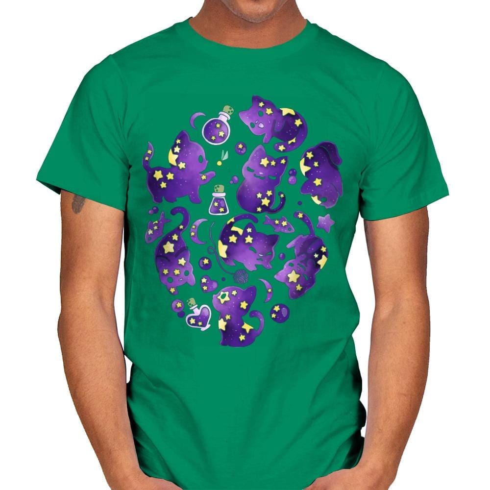 Cat Star - Mens T-Shirts RIPT Apparel Small / Kelly