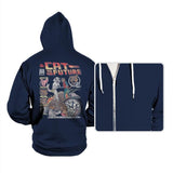 Cat to the Future - Hoodies Hoodies RIPT Apparel Small / Navy