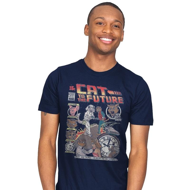 Cat to the Future - Mens T-Shirts RIPT Apparel