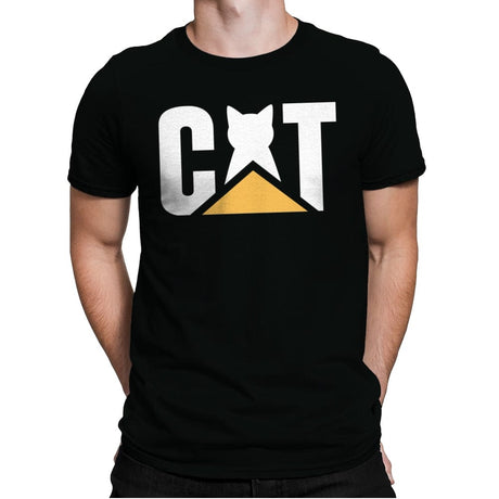 CAT Truck - Mens Premium T-Shirts RIPT Apparel Small / Black
