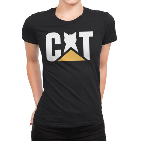 CAT Truck - Womens Premium T-Shirts RIPT Apparel Small / Black