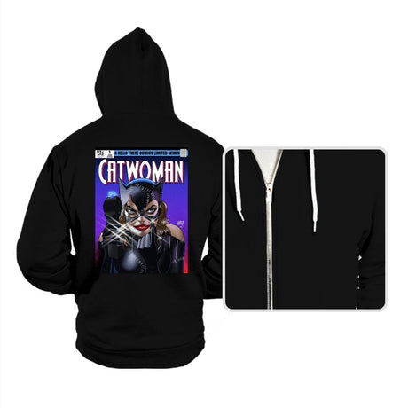 Cat Woman - Hoodies Hoodies RIPT Apparel Small / Black