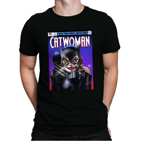 Cat Woman - Mens Premium T-Shirts RIPT Apparel Small / Black