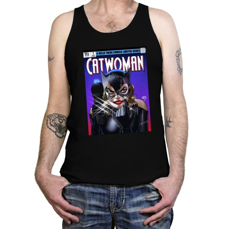 Cat Woman - Tanktop Tanktop RIPT Apparel X-Small / Black