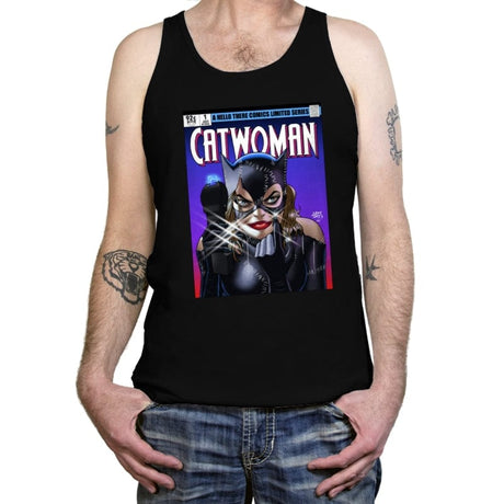 Cat Woman - Tanktop Tanktop RIPT Apparel X-Small / Black