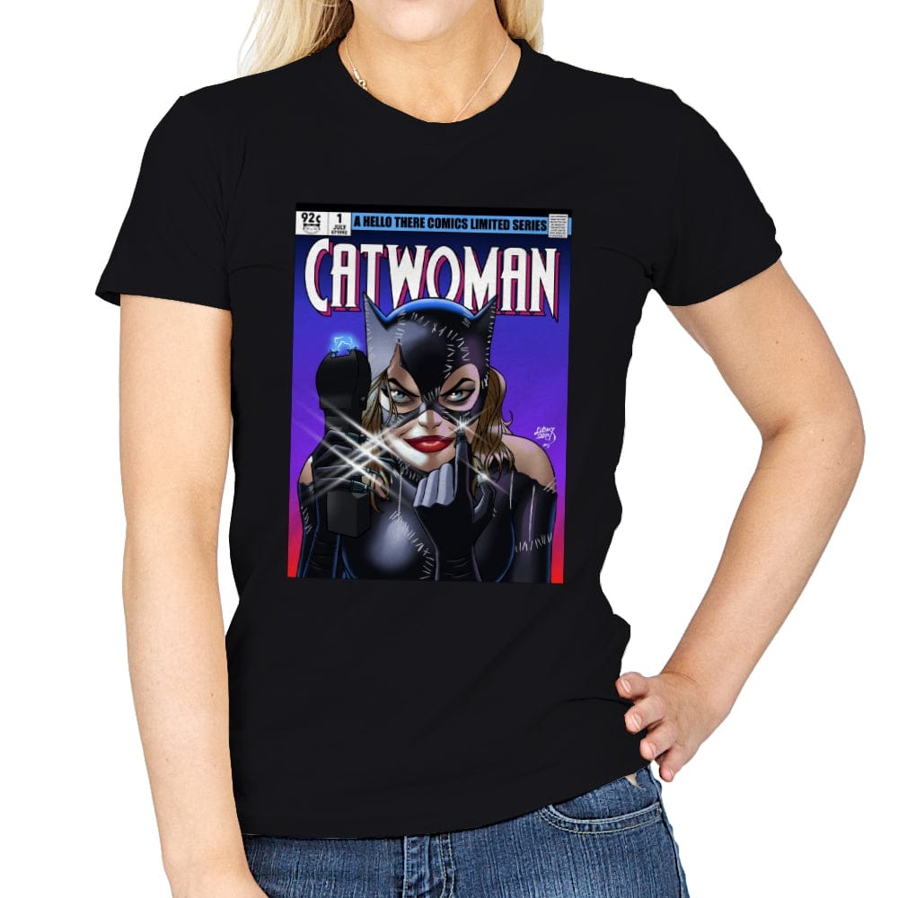 Cat Woman - Womens T-Shirts RIPT Apparel Small / Black