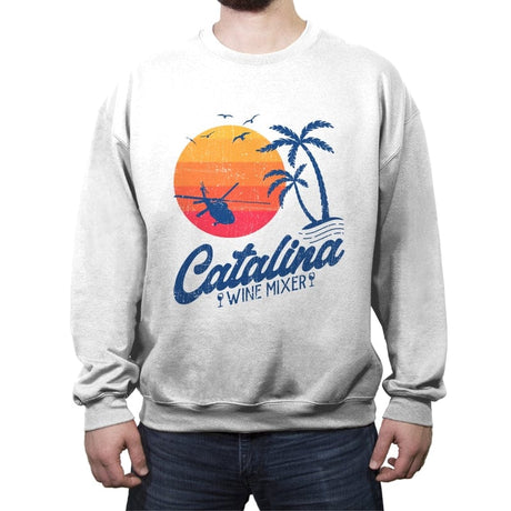 Catalina Wine Mixer  - Crew Neck Sweatshirt Crew Neck Sweatshirt RIPT Apparel Small / White