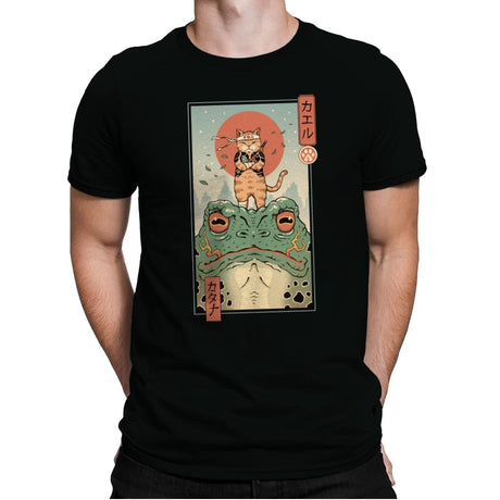 Catana and the Big Frog - Mens Premium T-Shirts RIPT Apparel Small / Black